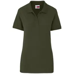 Ladies Houston Stretch Golf Shirt Olive Front